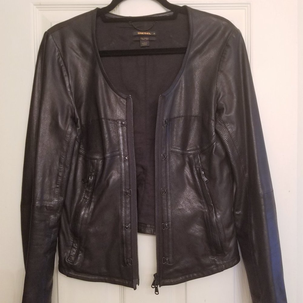 Diesel Black Gold Leather Jacket - Orig. Tags Incl